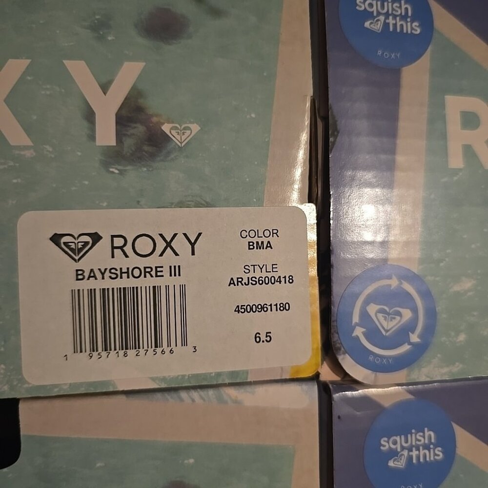 Roxy Women's Bayshore III 3 Slip-on Shoe Sneaker Black (US 8.5) (UK 6.5) - NEW - Picture 7 of 7
